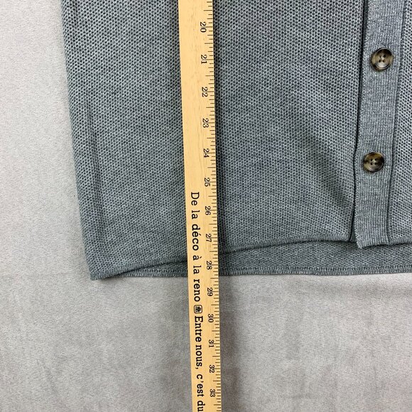 Peter Millar Men Trenton Jumper Shirt Sweater Large Gray Pima Cotton Merino Wool - Picture 5 of 9